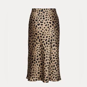 NWT Kourt midi Animal Print Tan and Black Skirt size xxs womens